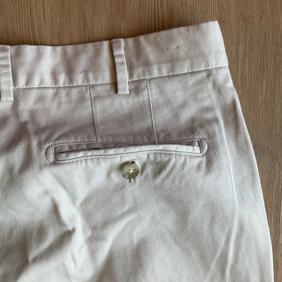 Peter Millar Pants Chino Pima Cotton flat front light Beige Stone size 38 Golf - Picture 15 of 16